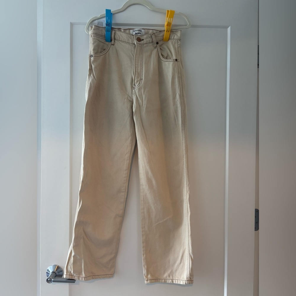 Reformation Beige Jeans